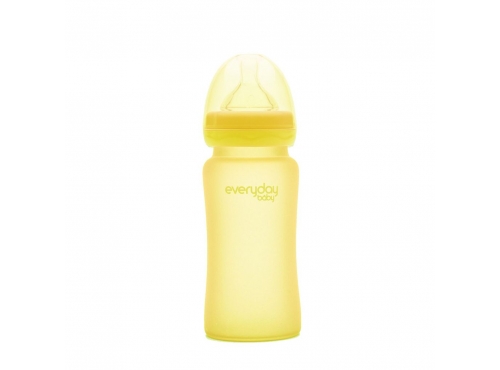 Bình thủy tinh Everyday Baby MilkHero Shatter Protection 240ml Màu Vàng