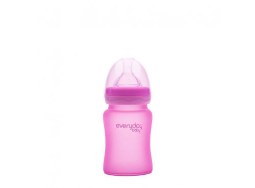 Bình thủy tinh Everyday Baby MilkHero Shatter Protection 150ml Màu Hồng
