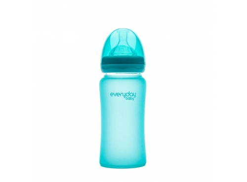 Bình thủy tinh Everyday Baby MilkHero Shatter Protection 240ml Màu Xanh Ngọc